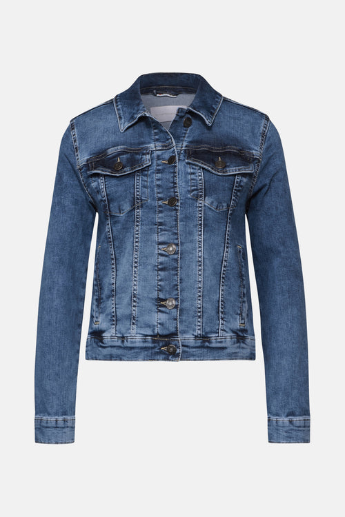 Jeansjas - mid blue denim