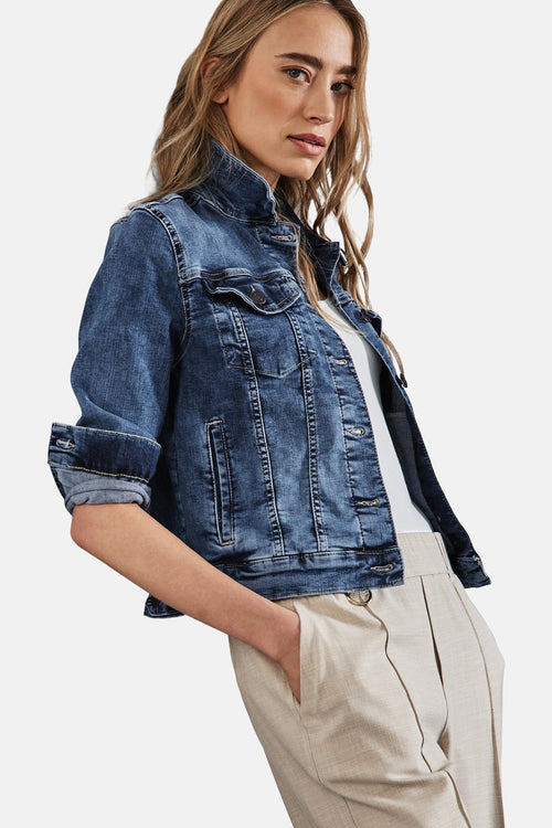 Jeansjas - mid blue denim