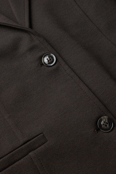 Bruine blazer van STREET ONE met knoopsgat en paspelzak.