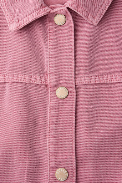 Roze spijkergilet van STREET ONE, met metalen knopen en klassieke kraag.