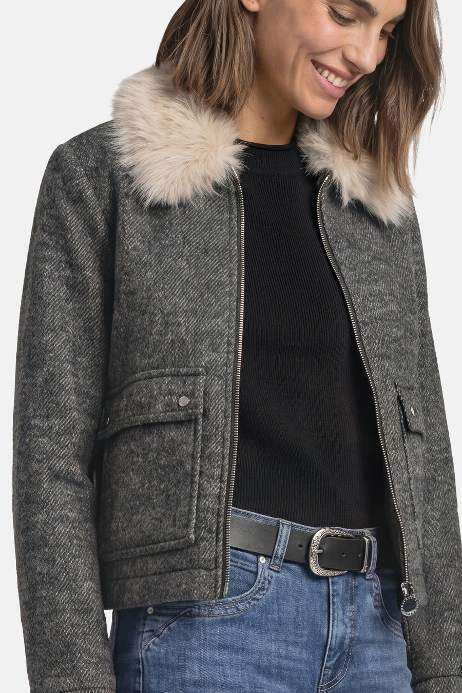 Dames tops jas casual bleu - STREET ONE