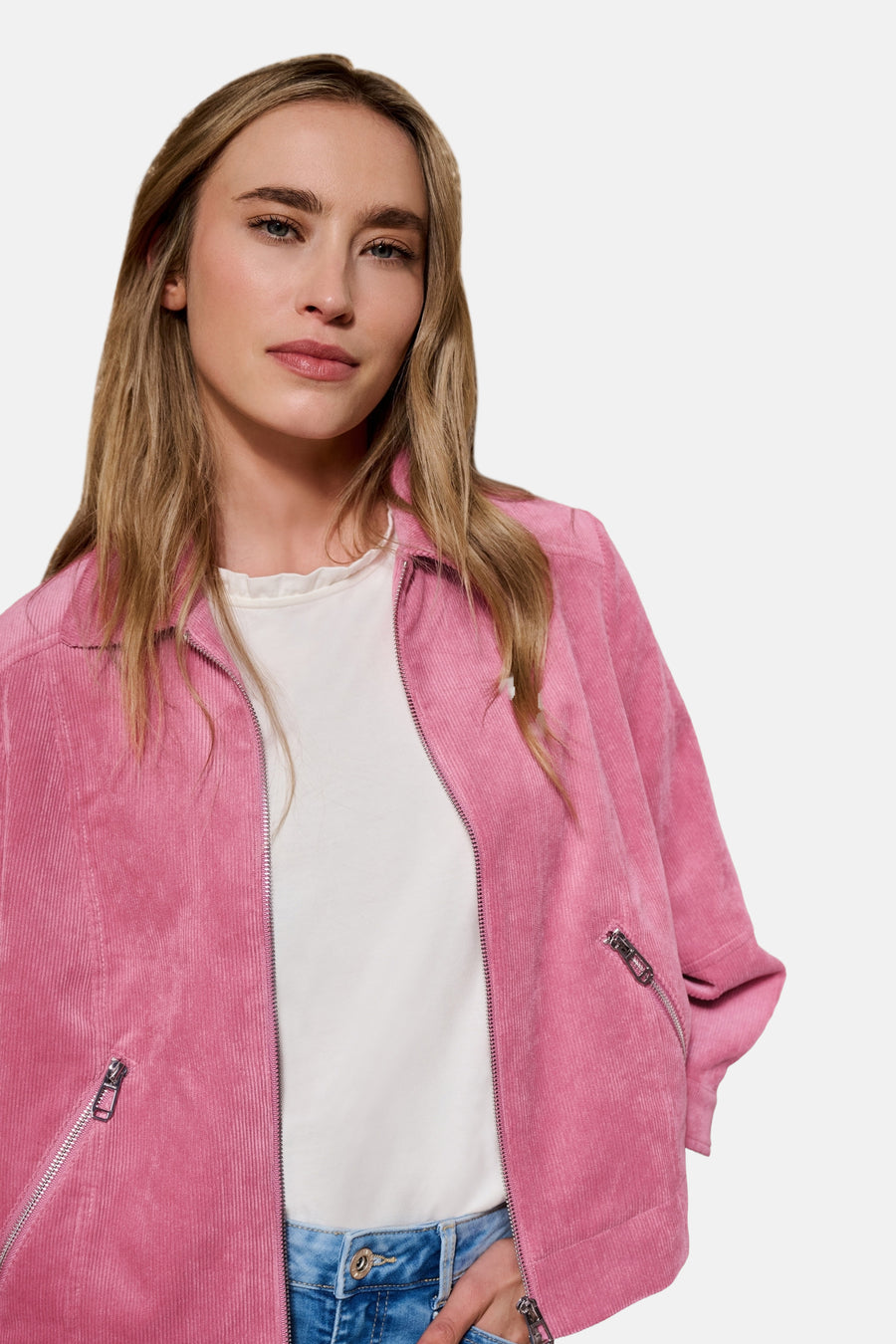 Dames tops jas overshirt rose - STREET ONE