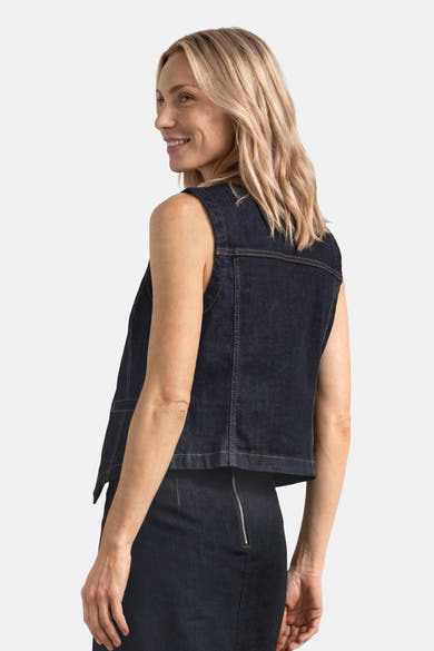 Gilet dark blue denim - STREET ONE