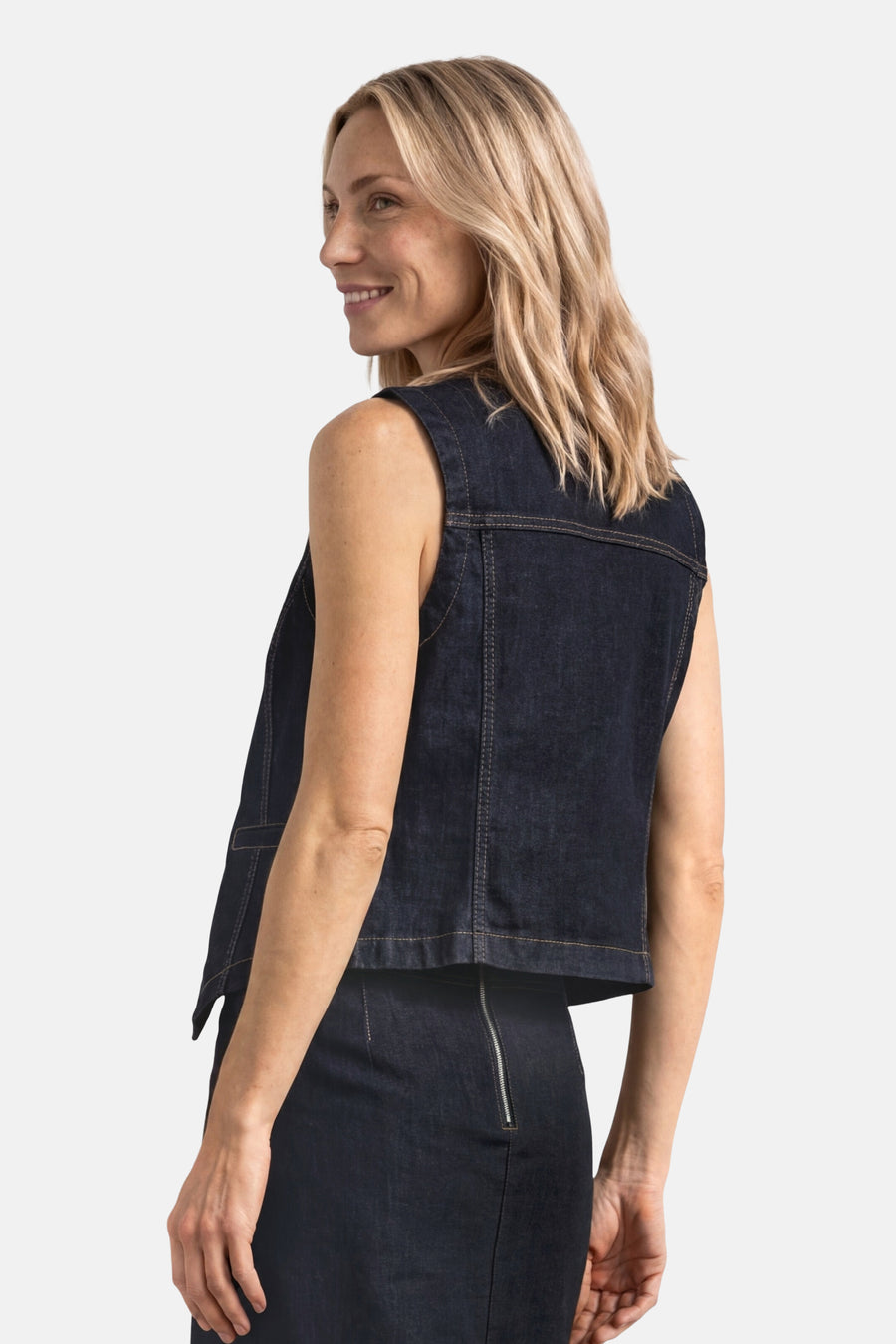 Gilet dark blue denim - STREET ONE