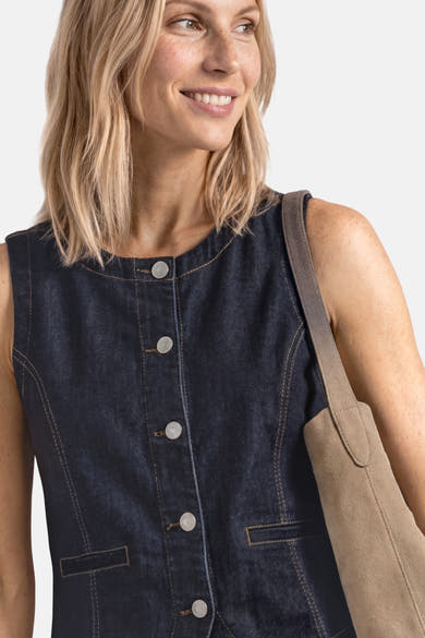 Gilet dark blue denim - STREET ONE