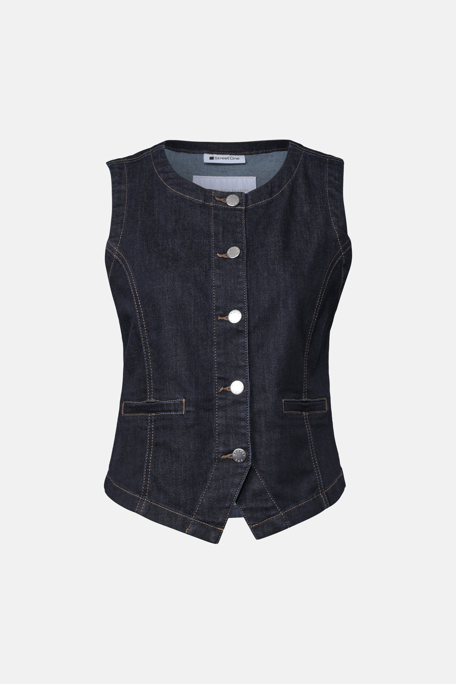 Gilet dark blue denim - STREET ONE