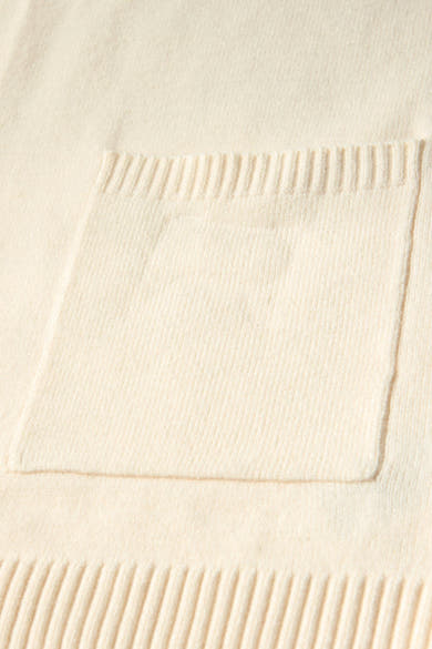 Gilet écru by Street One avec poche plaquée et texture tricotée.