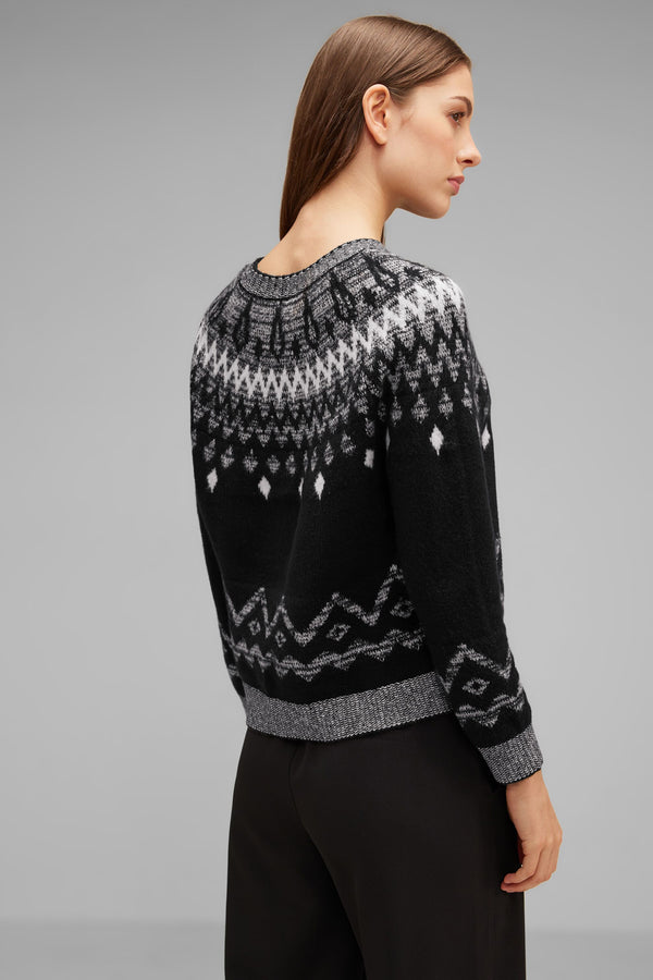 Trui met ronde hals Zwart - STREET ONE