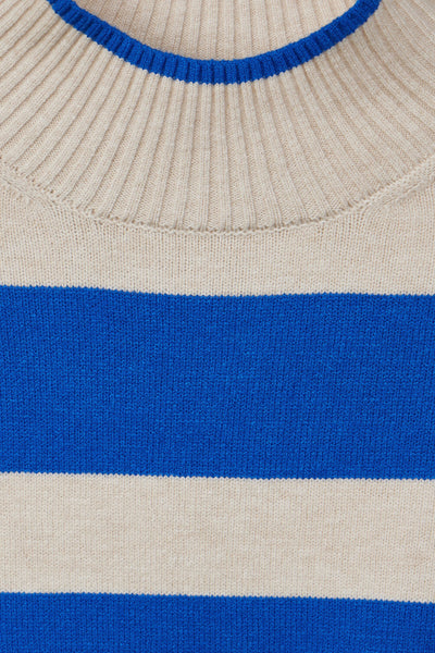 Pull col rond Bleu - STREET ONE