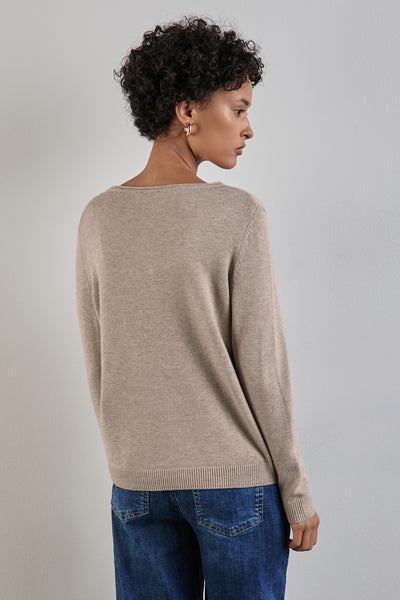 Pull col rond Beige - STREET ONE