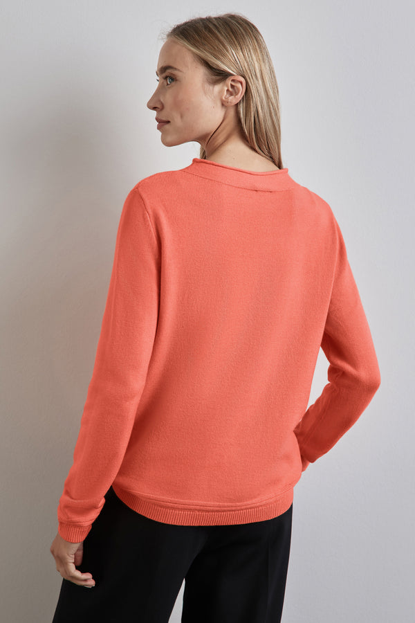 Pull col rond Orange - STREET ONE