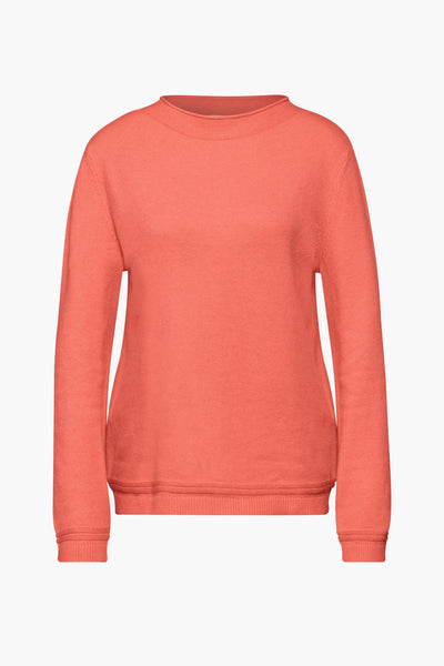 Pull col rond Orange - STREET ONE