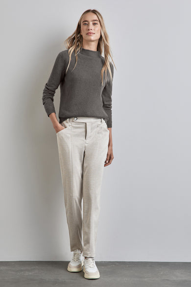 Pull met ronde hals - bruin