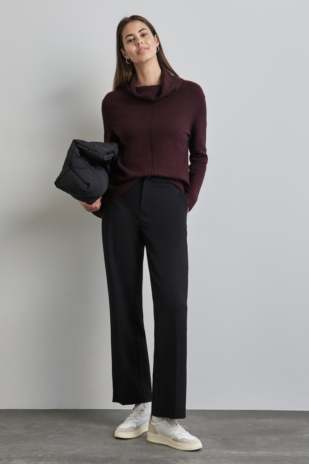 Pull col montant Rouge - STREET ONE