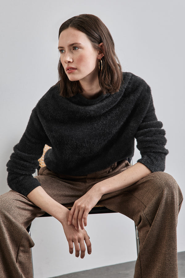 Pull col rond Noir - STREET ONE