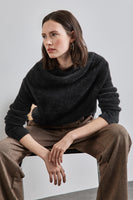 Pull col rond Noir - STREET ONE