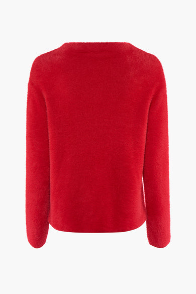 Pull col rond Rouge - STREET ONE