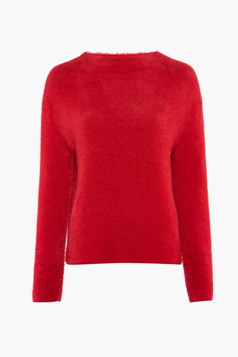 Pull col rond Rouge - STREET ONE