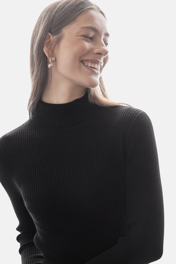 Pull col montant Noir - STREET ONE