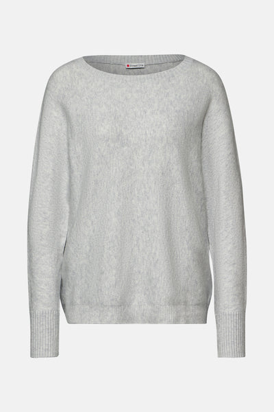Trui met ronde hals Grijs - STREET ONE