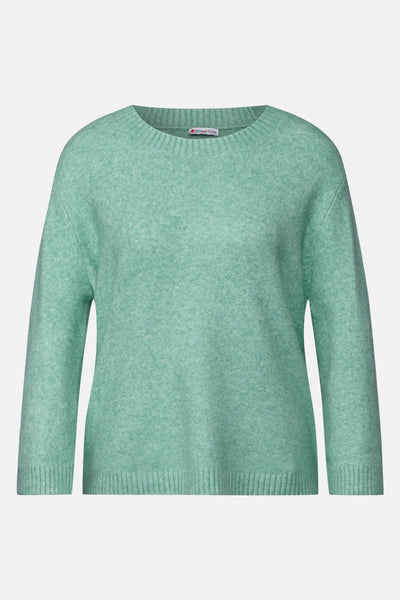Pull col rond VERT - STREET ONE