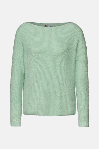 Pull col rond VERT - STREET ONE