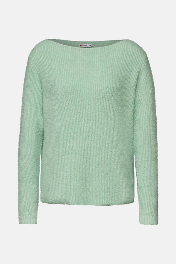 Pull col rond VERT - STREET ONE
