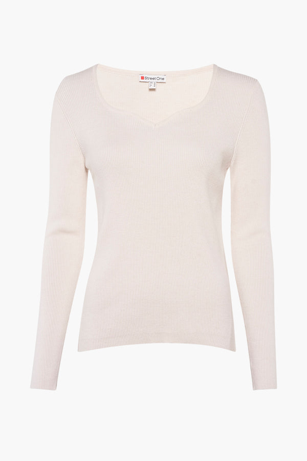 Pull col rond Beige - STREET ONE