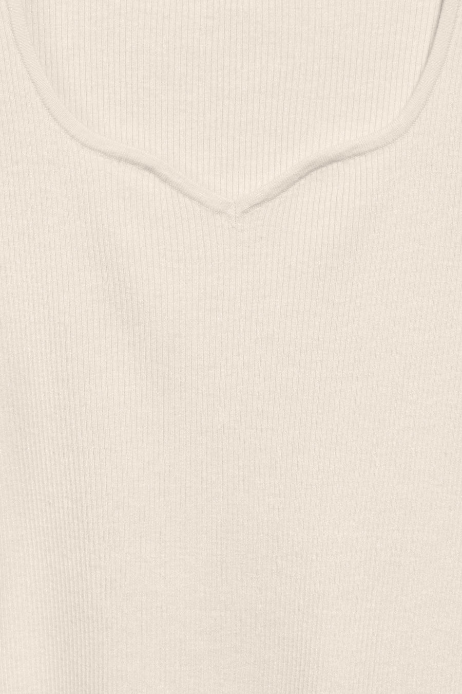 Beige ronde hals trui van Street One met ribstructuur.
