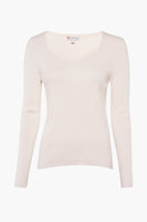 Pull met ronde hals - beige