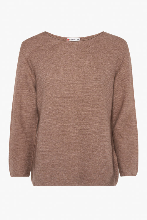 Trui met ronde hals Beige - STREET ONE