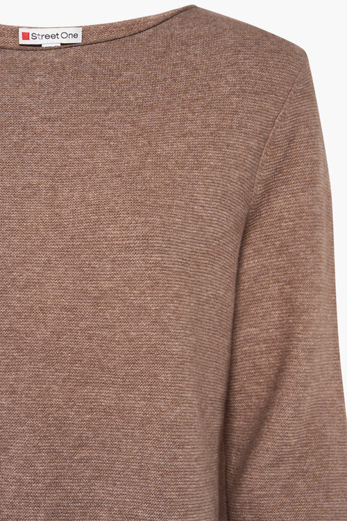 Trui met ronde hals Beige - STREET ONE