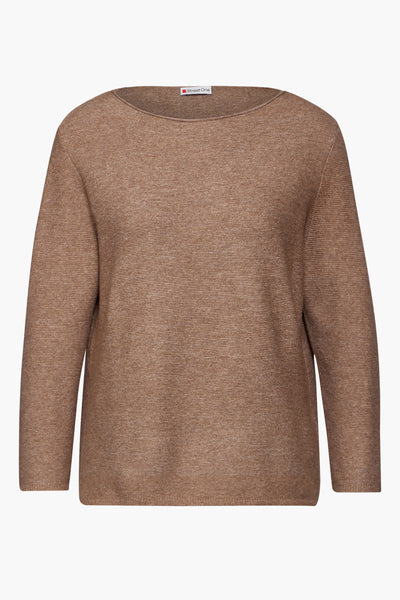 Pull col rond Beige - STREET ONE