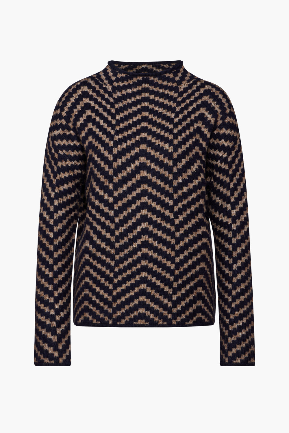 Pull col rond Bleu - STREET ONE