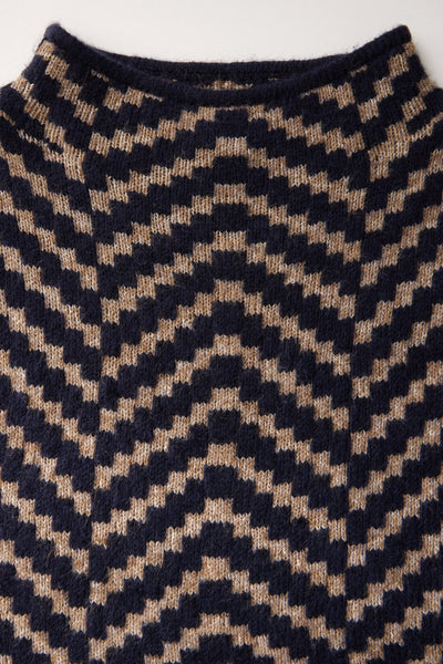 Pull col rond Bleu - STREET ONE
