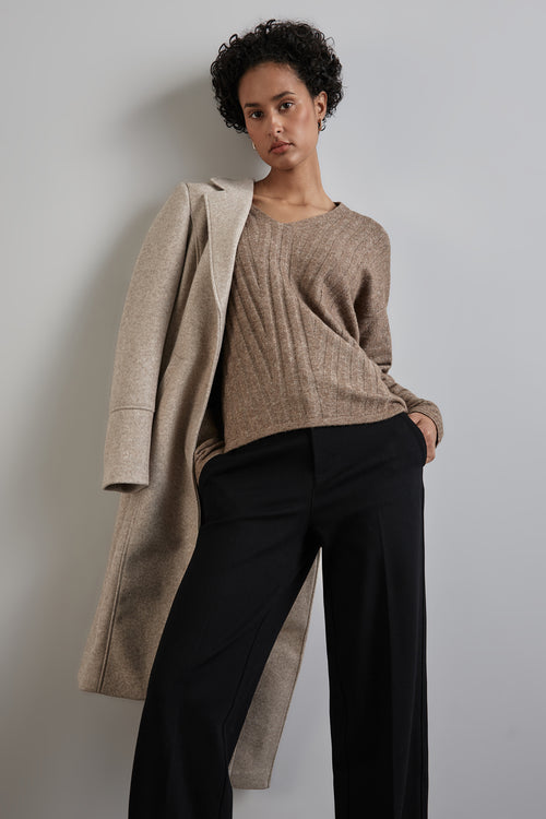 Pull col V Beige - STREET ONE