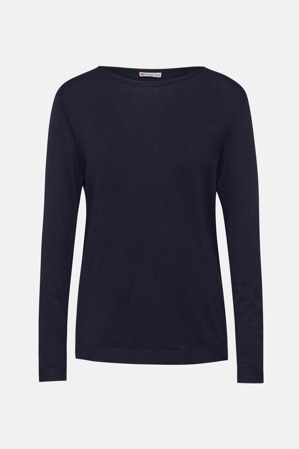 Pull col rond Bleu - STREET ONE