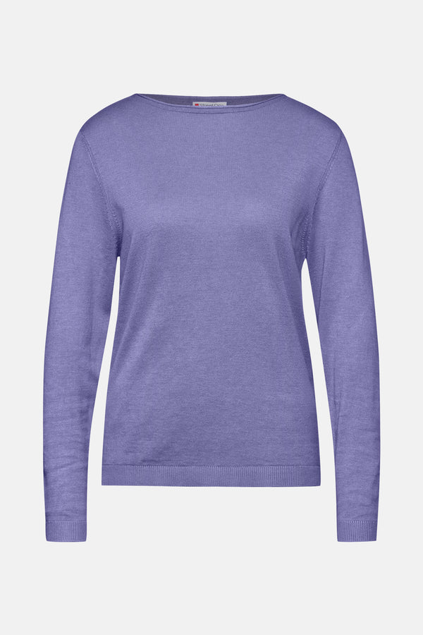 Pull col rond Mauve - STREET ONE