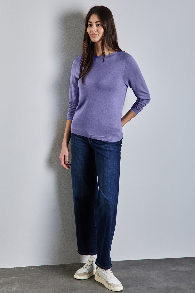 Pull col rond Mauve - STREET ONE