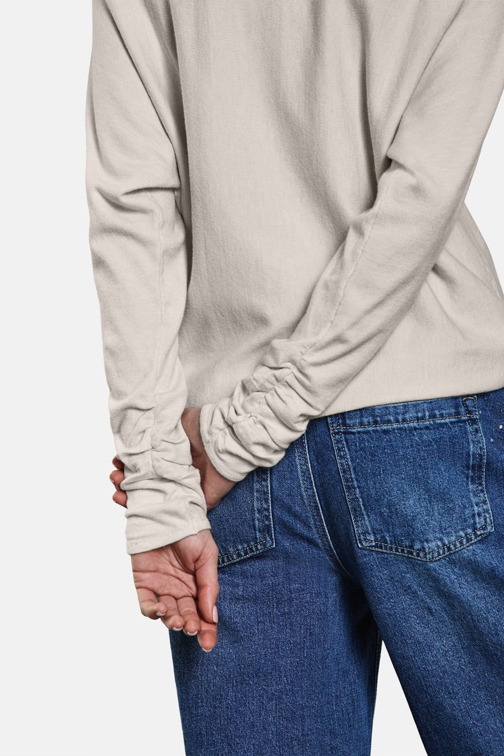 Trui met ronde hals Ecru - STREET ONE