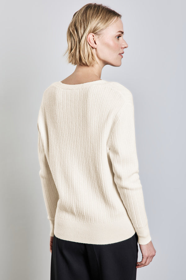Pull col V Beige - STREET ONE