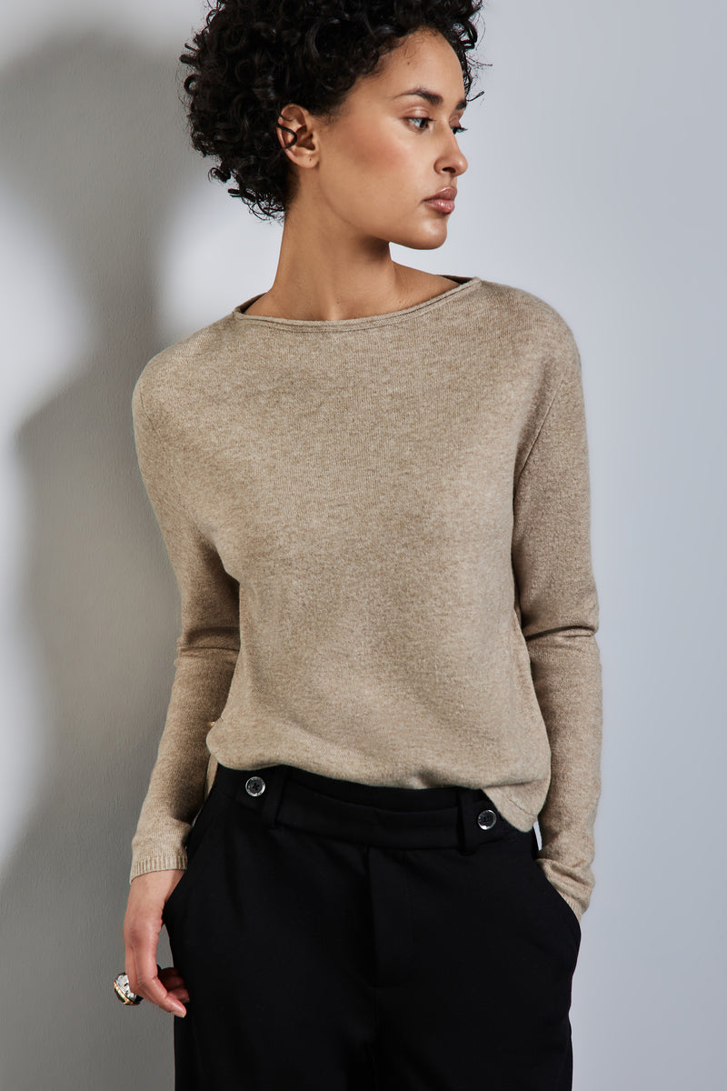 Pull col rond Beige - STREET ONE