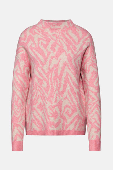 CORAAL ROLTRUI VAN STREET ONE, MET ROZE EN BEIGE ABSTRACT PATROON.