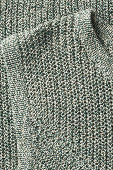 Top vert sans manches par STREET ONE, avec une texture tricotée détaillée et un motif chiné subtil.