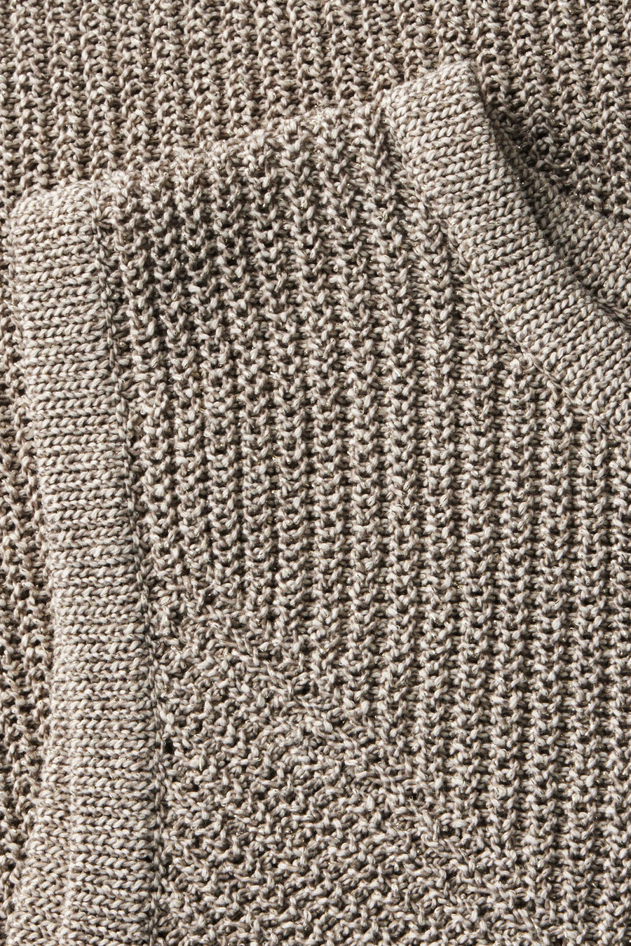 Top sans manches kaki/brun de Street One, en tricot texturé avec des détails brillants.