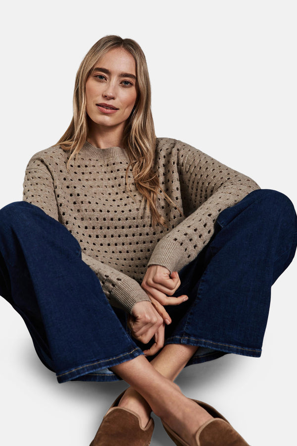 Pull col rond Beige - STREET ONE