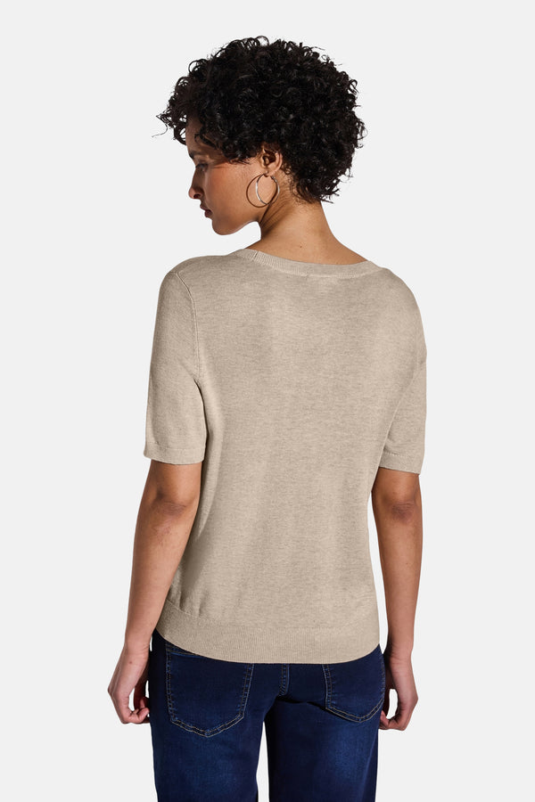 Top uni manches courtes Beige - STREET ONE