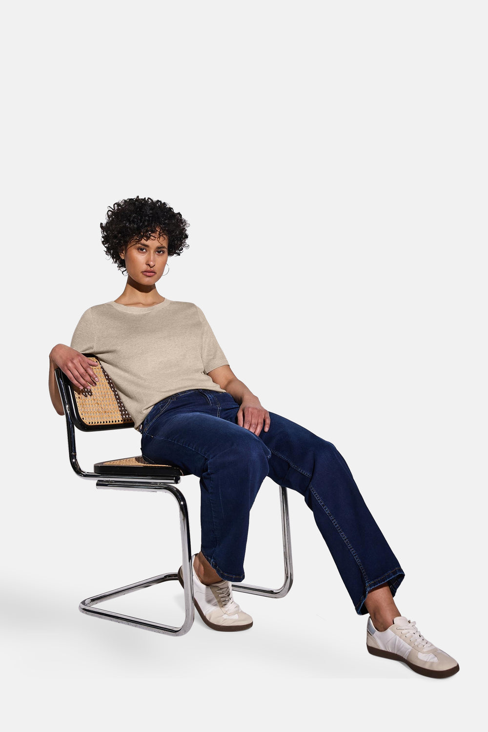 Top uni manches courtes Beige - STREET ONE