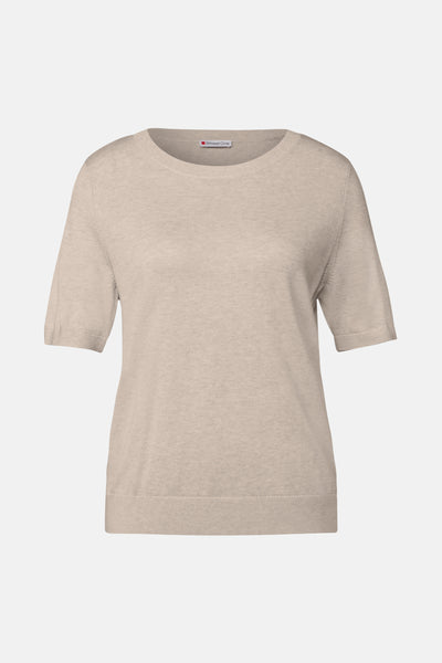 Top uni manches courtes Beige - STREET ONE