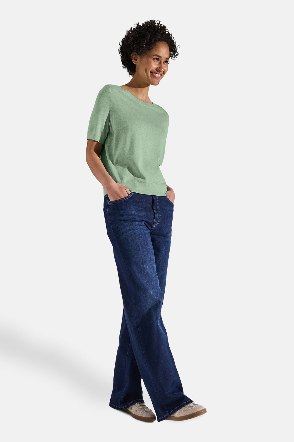 Top uni manches courtes Vert - STREET ONE